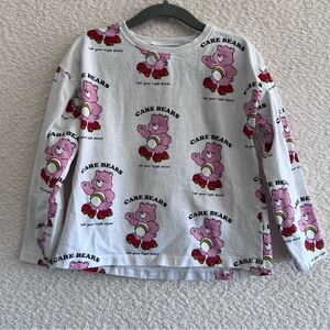 Zara x Care Bears White Pink Long Sleeve Shirt ‎Size 4-5 Years